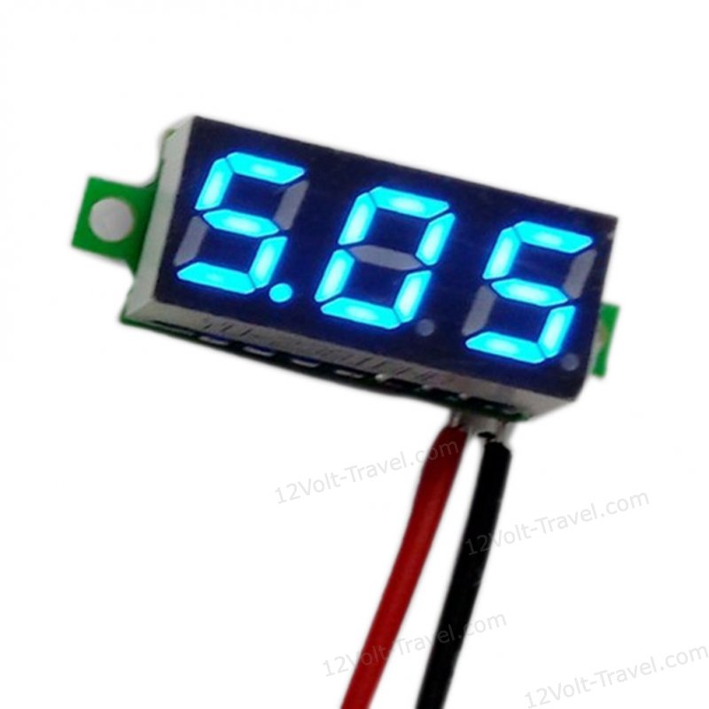 Volt LED Voltmetro digitale da 12V 52mm Display Mini Voltmetro