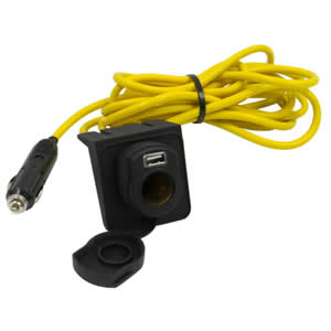 12-Foot 12V Extension Cord with USB Port (image for) 12-Foot 12V Extension Cord with USB Port