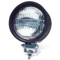 4" Round Sealed Light - Clear, Black Housing